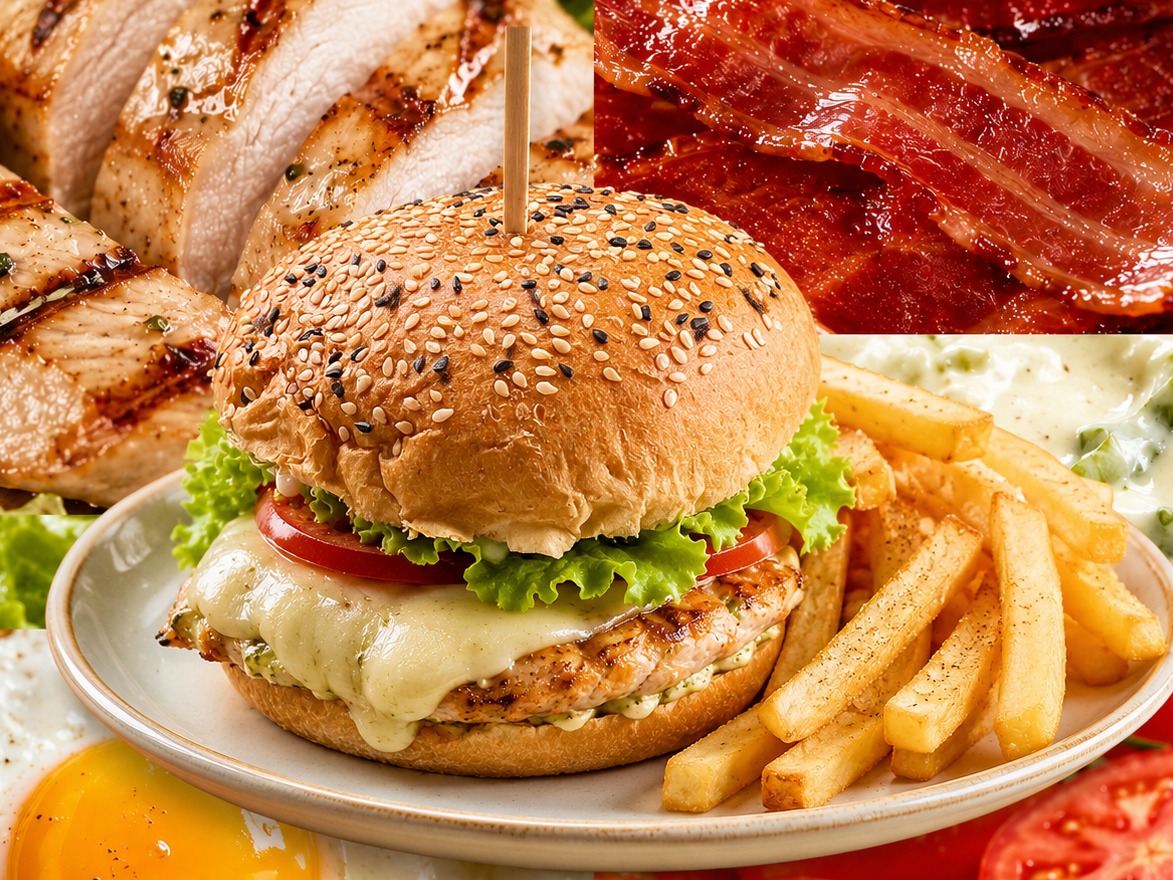 Caesar burger s kuřecím