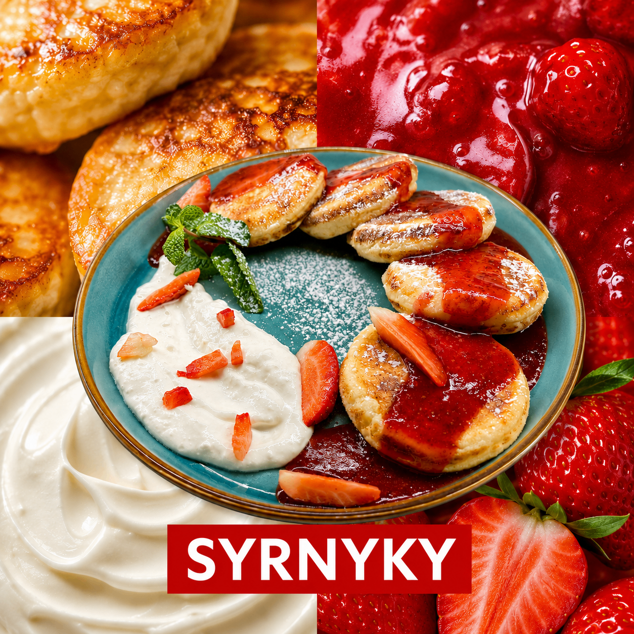 Sladké snídaně v Bistro Sugar — lívance s borůvkovou omáčkou a smetanou